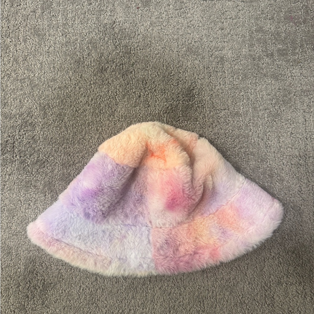 Kids Multicolor Fuzzy Bucket Hat